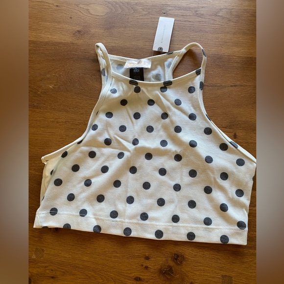 Beach Riot Polka Dot Cropped Cover-Up Tank SIZE M NEW - Picture 5 of 5